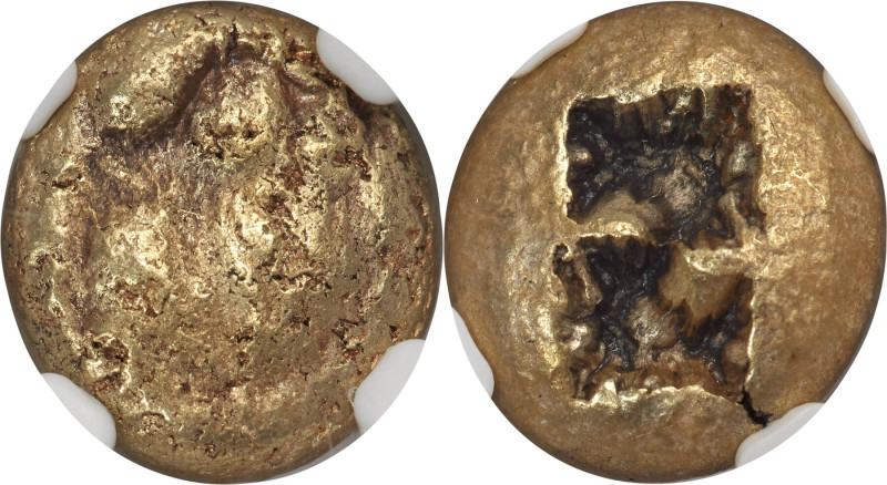 IONIA. Uncertain mint. Ca. 650-600 BC. EL third-stater or trite (13mm, 4.75 gm)....