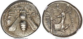 IONIA. Ephesus. Ca. 4th century BC. AR tetradrachm (25mm, 15.22 gm, 12h). NGC Choice VF 5/5 - 3/5. Ca. 390-380 BC, Xenodotus, magistrate. E-Φ, bee wit...