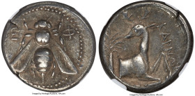 IONIA. Ephesus. Ca. 4th century BC. AR tetradrachm (24mm, 15.16 gm, 12h). NGC Choice VF 4/5 - 4/5. Carnops, magistrate. E-Φ, bee with straight wings s...