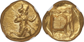 ACHAEMENID PERSIA. Artaxerxes I-Xerxes II (ca. 5th century BC). AV daric (15mm, 8.31 gm). NGC AU 4/5 - 4/5. Lydo-Milesian standard. Sardes mint, ca. 4...