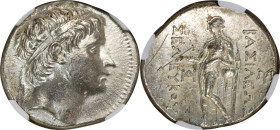 SELEUCID KINGDOM. Seleucus II Callinicus (246-225 BC). AR tetradrachm (27mm, 17.03 gm, 1h). NGC MS 5/5 - 2/5, Fine Style, scratches, brushed. Antioch ...