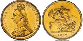 Victoria gold 5 Pounds 1887 UNC Details (Cleaned) NGC, KM769, S-3864. HID09801242017 © 2024 Heritage Auctions | All Rights Reserved