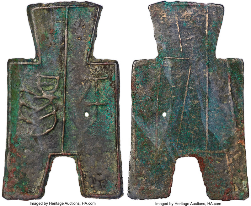 Warring States. State of Liang or Zhao "Flat Handled" Spade Money ND (350-250 BC...