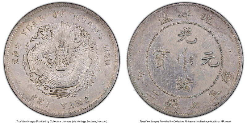 Chihli. Kuang-hsü Dollar Year 29 (1903) AU Details (Cleaned) PCGS, Pei Yang Arse...