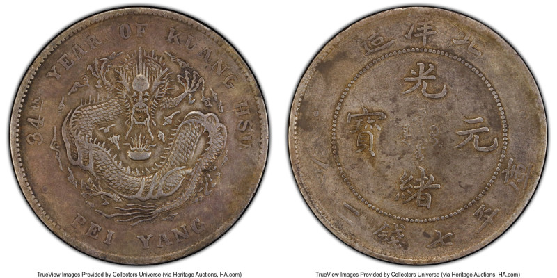 Chihli. Kuang-hsü Dollar Year 34 (1908) VF Details (Altered Surfaces) PCGS, Pei ...