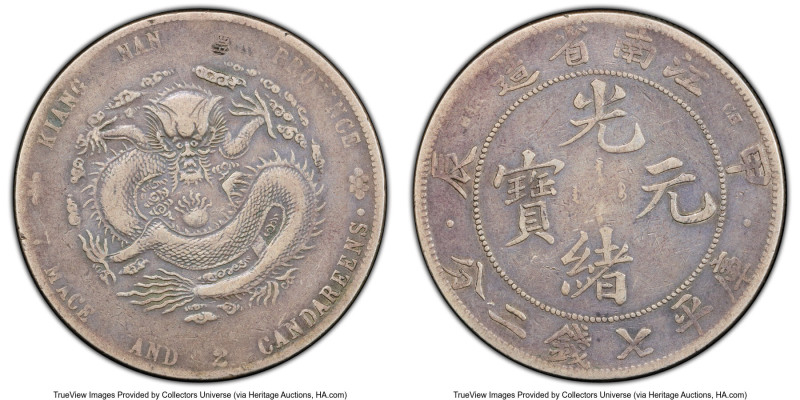 Kiangnan. Kuang-hsü Dollar CD 1904 VF Details (Chop Mark) PCGS, Nanking mint, KM...