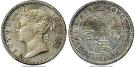 British Colony. Victoria 20 Cents 1890 AU Details (Cleaned) PCGS, London mint, KM7. HID09801242017 © 2024 Heritage Auctions | All Rights Reserved