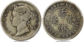 British Colony. Victoria Pair of Certified 20 Cents PCGS, 1) British Colony. Victoria 20 Cents 1876-H VF35 PCGS, KM7 2) British Colony. Victoria 20 Ce...