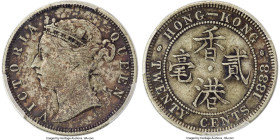 British Colony. Victoria Pair of Certified 20 Cents PCGS, 1) British Colony. Victoria 20 Cents 1888 XF45 PCGS, KM7 2) British Colony. Victoria 20 Cent...