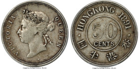 British Colony. Victoria Pair of Certified 50 Cents PCGS, 1) British Colony. Victoria 50 Cents 1891-H VF30 PCGS, KM9.2 2) British Colony. Victoria 50 ...