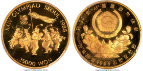 South Korea. Republic gold Proof "Seoul Olympics - Folk Dancing" 25000 Won 1986 PR67 Deep Cameo PCGS, KM58. HID09801242017 © 2024 Heritage Auctions | ...
