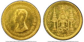 Rama V gold Fuang (1/8 Baht) ND (1876) AU Details (Ex-Jewelry) PCGS, KM-Y32b. HID09801242017 © 2024 Heritage Auctions | All Rights Reserved