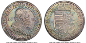 Archduke Maximilian Taler 1615-CO AU55 PCGS, Hall mint, KM188.5, Dav-3321B. Smaller bust divides date with small "co" below. The only example of this ...