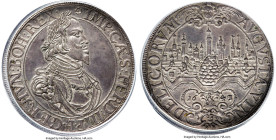Augsburg. Free City "City View" Taler 1643/2 MS62 PCGS, Augsburg mint, KM77, Dav-5039, Forster-298. With the name and titles of Ferdinand III. Date re...