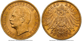 Baden. Friedrich II gold 20 Mark 1914-G UNC Details (Obverse Scratched) NGC, Karlsruhe mint, KM284, J-192, Fr-3760. HID09801242017 © 2024 Heritage Auc...