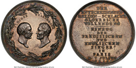Brandenburg-Prussia. Friedrich William III "Allied Armies Enter Paris" silver Medal 1815-Dated UNC Details (Reverse Spot Removed) NGC, Bramsen-1673, J...