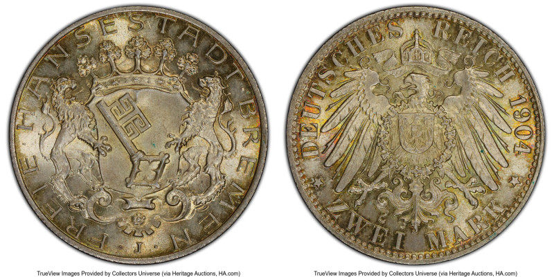 Bremen. Free City 2 Mark 1904-J MS66 PCGS, Hamburg mint, KM250, J-59. HID0980124...