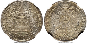 Hamburg. Free City 32 Schilling 1726-IHL MS62 NGC, KM372, Dav-538. First year of three year type exhibiting champagne and amber tone with underlying l...