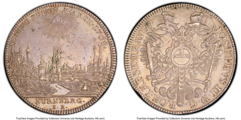 Nürnberg. Free City "City View" Taler 1765-SR AU55 PCGS, Nürnberg mint, KM350, D...