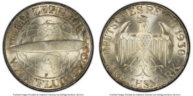 Weimar Republic "Zeppelin" 3 Mark 1930-F MS64 PCGS, Stuttgart mint, KM67, J-342. HID09801242017 © 2024 Heritage Auctions | All Rights Reserved