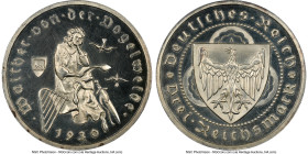 Weimar Republic Proof "Vogelweide" 3 Mark 1930-A PR65 Cameo NGC, Berlin mint, KM69, J-344. Commemorating the 700th anniversary of the death of Von Der...