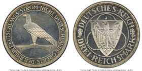 Weimar Republic Proof "Rhineland" 3 Mark 1930-J PR63 Cameo PCGS, Hamburg mint, KM70, J-345. Tied for the highest grade at PCGS. HID09801242017 © 2024 ...