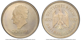 Weimar Republic Proof 3 Mark 1932-F PR64 Deep Cameo PCGS, Stuttgart mint, KM76, J-350. More difficult Proof/mint issue to source. HID09801242017 © 202...