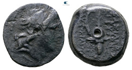 Seleukid Kingdom. Tryphon 142-138 BC. 
Bronze Æ

19 mm, 5,96 g



Good Fine
