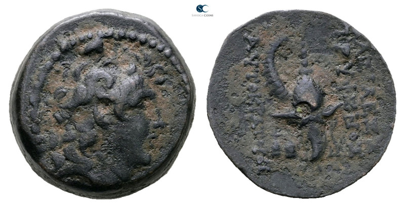 Seleukid Kingdom. Tryphon 142-138 BC. 
Bronze Æ

17 mm, 5,09 g



Nearly ...