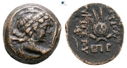Seleukid Kingdom. Antiochos VII Euergetes 138-129 BC. 
Bronze Æ

18 mm, 5,76 g



Nearly Very Fine