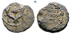 Judaea. Jerusalem. John Hyrcanus I 135-104 BC. 
Prutah Æ

14 mm, 1,23 g



Nearly Very Fine