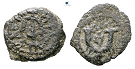Judaea. Jerusalem. Herodians. Herod I (the Great) 40-4 BC. 
Prutah Æ

15 mm, 1,50 g



Good Fine