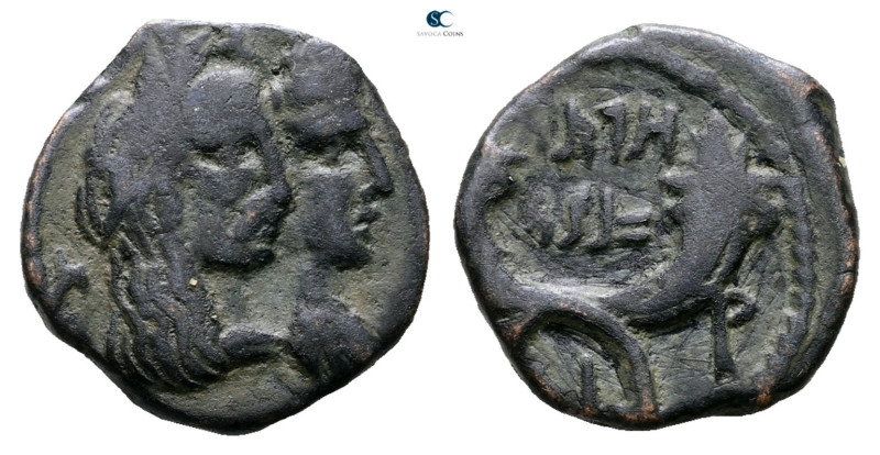 Nabataea. Petra. Rabbel II, with Gamilat AD 70-106. 
Bronze Æ

18 mm, 3,49 g...