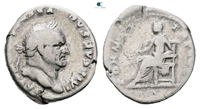 Vespasian AD 69-79. Rome
Denarius AR

19 mm, 3,23 g



Good Fine