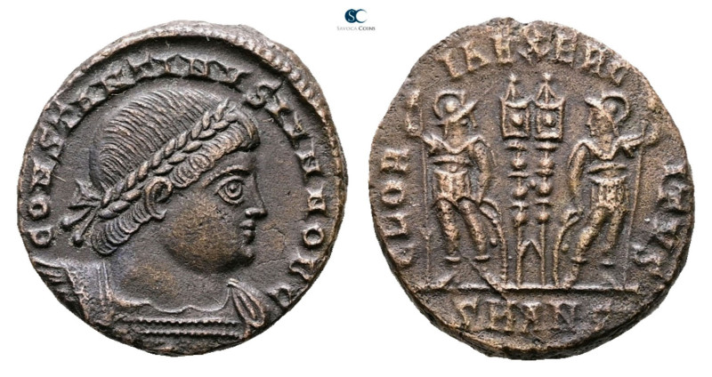 Constantine II, as Caesar AD 317-337. Antioch
Follis Æ

16 mm, 2,87 g



...