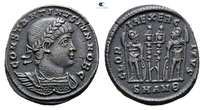 Constantine II, as Caesar AD 317-337. Antioch
Follis Æ

19 mm, 2,80 g



...