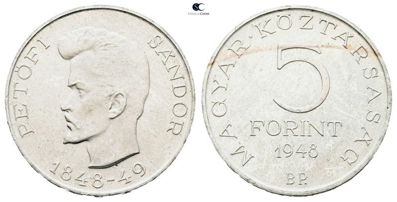 Hungary. AD 1948. Centenary of 1848 Revolution
5 Forint

 mm, 12 g



Min...