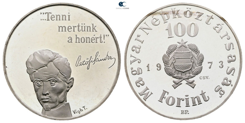 Hungary. AD 1973. Petöfi
100 Forint

 mm, 22 g



Proof