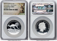 Elizabeth II silver Proof High Relief "Kangaroo" Dollar 2015-P PR70 Ultra Cameo NGC, Perth mint, KM3091. HID09801242017 © 2024 Heritage Auctions | All...