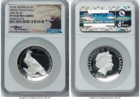 Elizabeth II silver Proof High Relief "Wedge-Tailed Eagle" Dollar (1 oz) 2016-P PR70 Ultra Cameo NGC, Perth mint. Label hand-signed by designer John M...