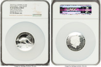 Elizabeth II silver Proof "High Relief Kangaroo" 8 Dollars (5 oz) 2015-P PR70 Ultra Cameo NGC, Perth mint. First year of the 5 ounce edition of this c...