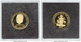 Elizabeth II 2-Coin Set of gold Proof 100 Dollars 1978 UNC, Valcambi SA mint, KM80, KM81. Sold with original fitted case and capsules. Total AGW: .842...