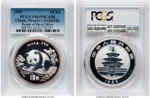 People's Republic silver Proof "Panda at Shore" 10 Yuan 1995 PR69 Deep Cameo PCGS, KM723. HID09801242017 © 2024 Heritage Auctions | All Rights Reserve...