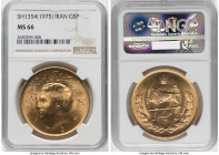 Muhammad Reza Pahlavi Shah gold 5 Pahlavi 1354 MS66 NGC, KM1202. The joint-finest certified representative of this date across the NGC and PCGS census...