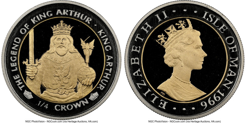 British Dependency. Elizabeth II bi-metallic platinum & gold Proof "Legend of Ki...