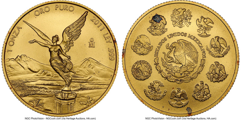 Estados Unidos gold Onza 2011-Mo MS68 NGC, Mexico City mint, KM675. HID098012420...