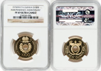 Republic gold Proof "First Independence Anniversary" 100 Kina 1976-FM PR69 Ultra Cameo NGC, Franklin mint, KM10. HID09801242017 © 2024 Heritage Auctio...