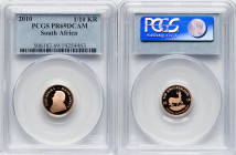 Republic gold Proof 1/10 Krugerrand 2010 (1/10 oz) PR69 Deep Cameo PCGS. South African mint, KM105. HID09801242017 © 2024 Heritage Auctions | All Righ...