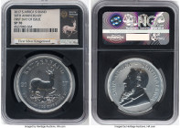 Republic silver Specimen "50th Anniversary" Rand (1 oz) 2017 SP70 NGC, South African mint, KM637. First day of issue. Commemorating the 50th Anniversa...