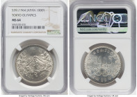 Pair of Certified Assorted silver "Olympics" Issues NGC, 1) Showa "Tokyo Olympics" 1000 Yen Year 39 (1964) MS64, KM-Y80 2) Republic Proof "Olympic Gam...